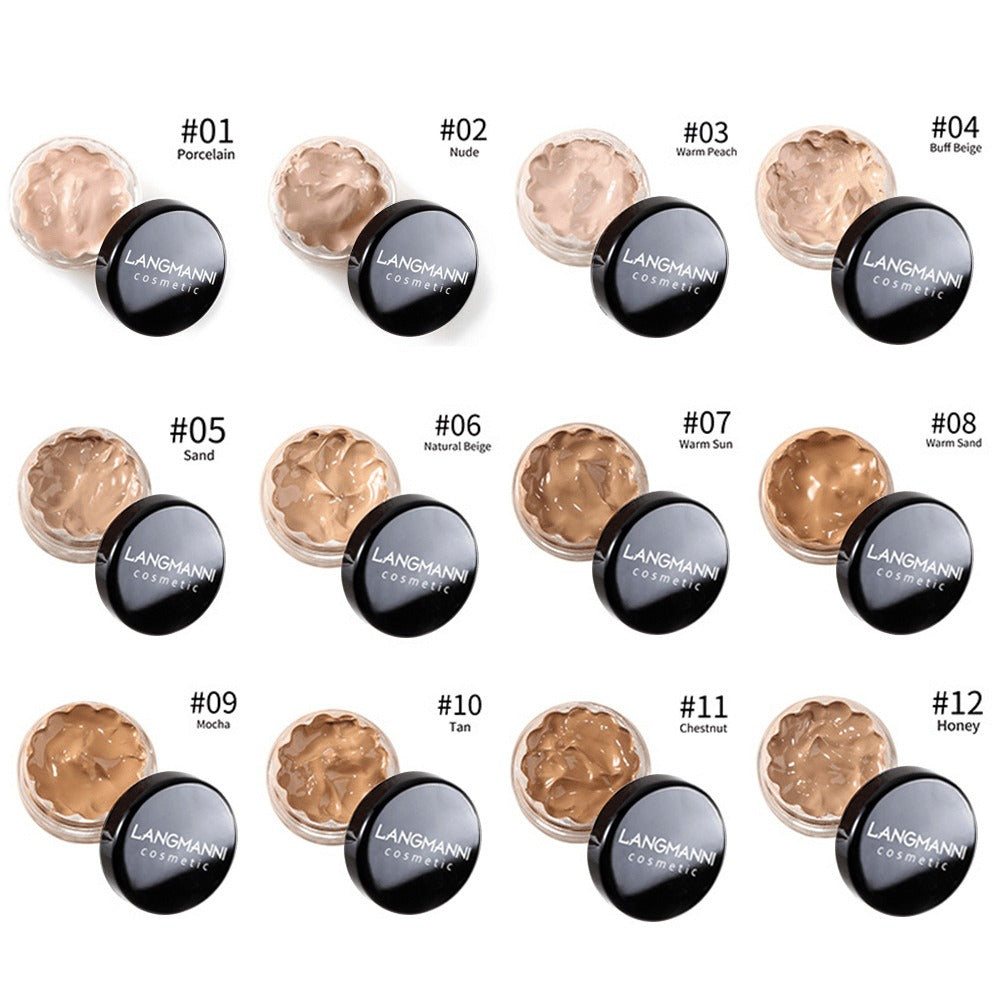 Full Coverage Concealer Set 3-Piece Waterproof Cream Foundation, Covers Dark Circles Eye Bags Blemishes Freckles