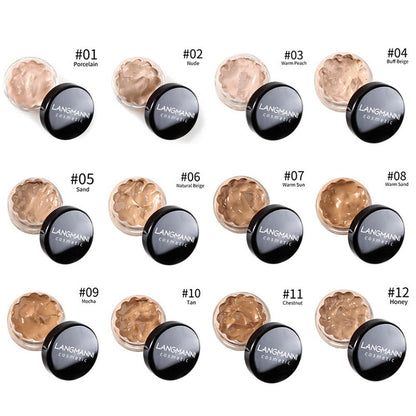 Full Coverage Concealer Set 3-Piece Waterproof Cream Foundation, Covers Dark Circles Eye Bags Blemishes Freckles