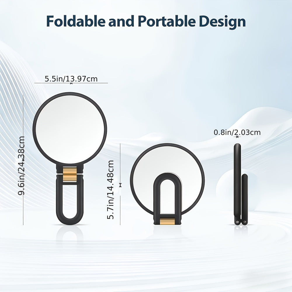 Magnifying Mirror 80X for Makeup & Skincare, Handheld 1X-80X Magnification Mirror with 360° Adjustable Handle