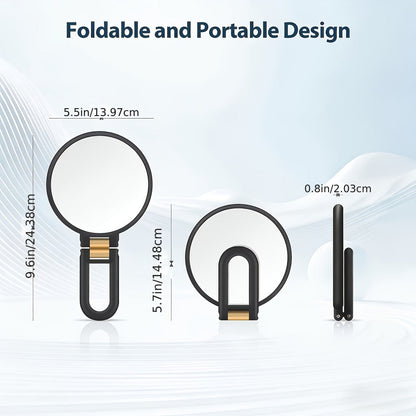Magnifying Mirror 80X for Makeup & Skincare, Handheld 1X-80X Magnification Mirror with 360° Adjustable Handle