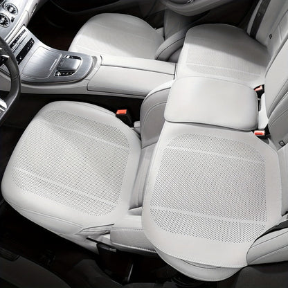 Perforated Car Seat Cushion Single Pad with 45 x 55cm Size and Black, White, Orange or Brown Color Options