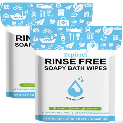 Disposable Bath Wipes No Rinse Body Wipes 11.81x11.81 Inch Large Shower Wipes for Travel for Entryways, Bedrooms and Living Spaces