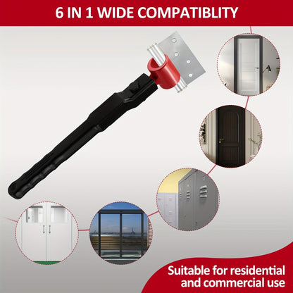 Door Hinge Adjustment Tool Kit 6-in-1 – Heavy Duty Steel Hinge Bender Wrench Set for Precise Door Gap Adjustment