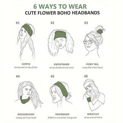 Stretchy Headbands 20 Pack for Women & Men – Soft Sweat-Wicking Non-Slip Elastic Turban Knot Hair Wraps Breathable Solid Colors for Yoga