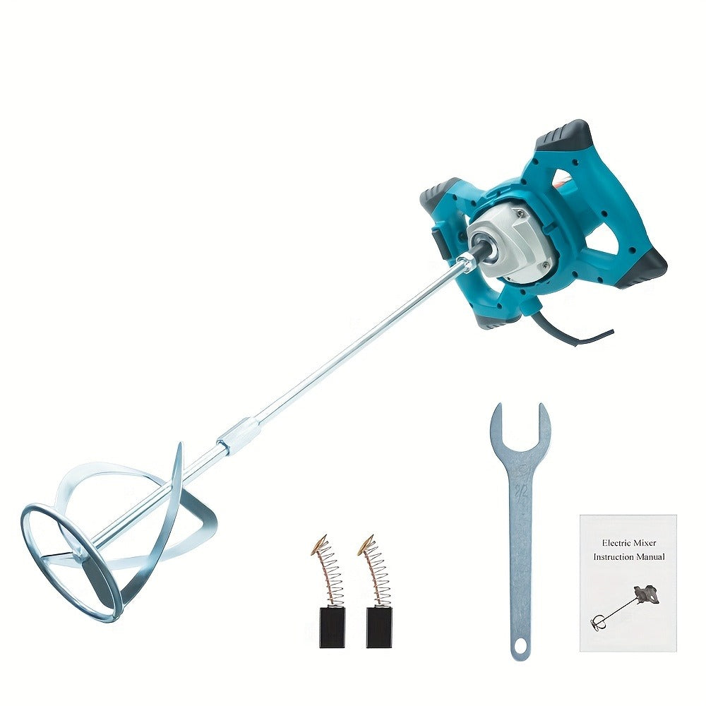 Electric Handheld Cement Mixer 2100W, 6-Speed Adjustable 800 RPM Mortar Mixer Drill for Mixing Paint