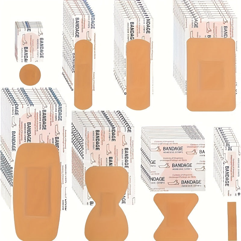 720-Piece Variety Bandages Pack – Assorted Sizes Breathable Adhesive Bandages Bulk Set with Fingertip & Knuckle Bandages for First Aid
