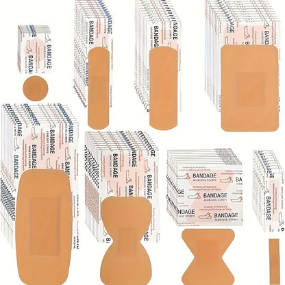 720-Piece Variety Bandages Pack – Assorted Sizes Breathable Adhesive Bandages Bulk Set with Fingertip & Knuckle Bandages for First Aid