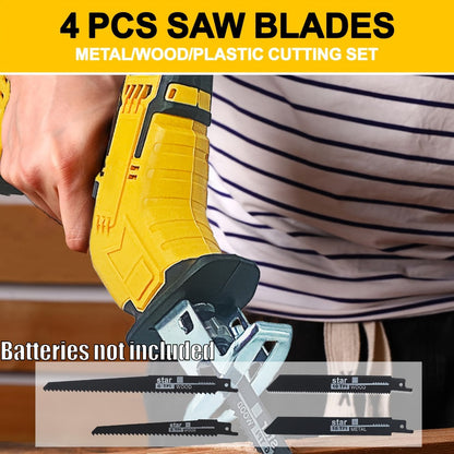 Reciprocating Saw Brushless Cordless for DeWalt 20V Battery, 0-3500 SPM Variable Speed, Tool-Free Blade Change