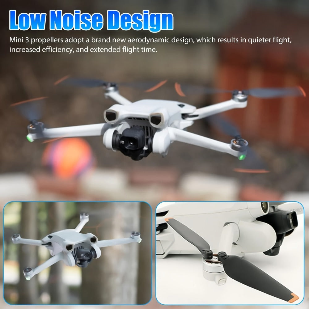 DJI Mini 3 Replacement Propellers 16pcs, Low-Noise Quick-Release Drone Blades Upgrade Kit with Screws & Screwdrivers