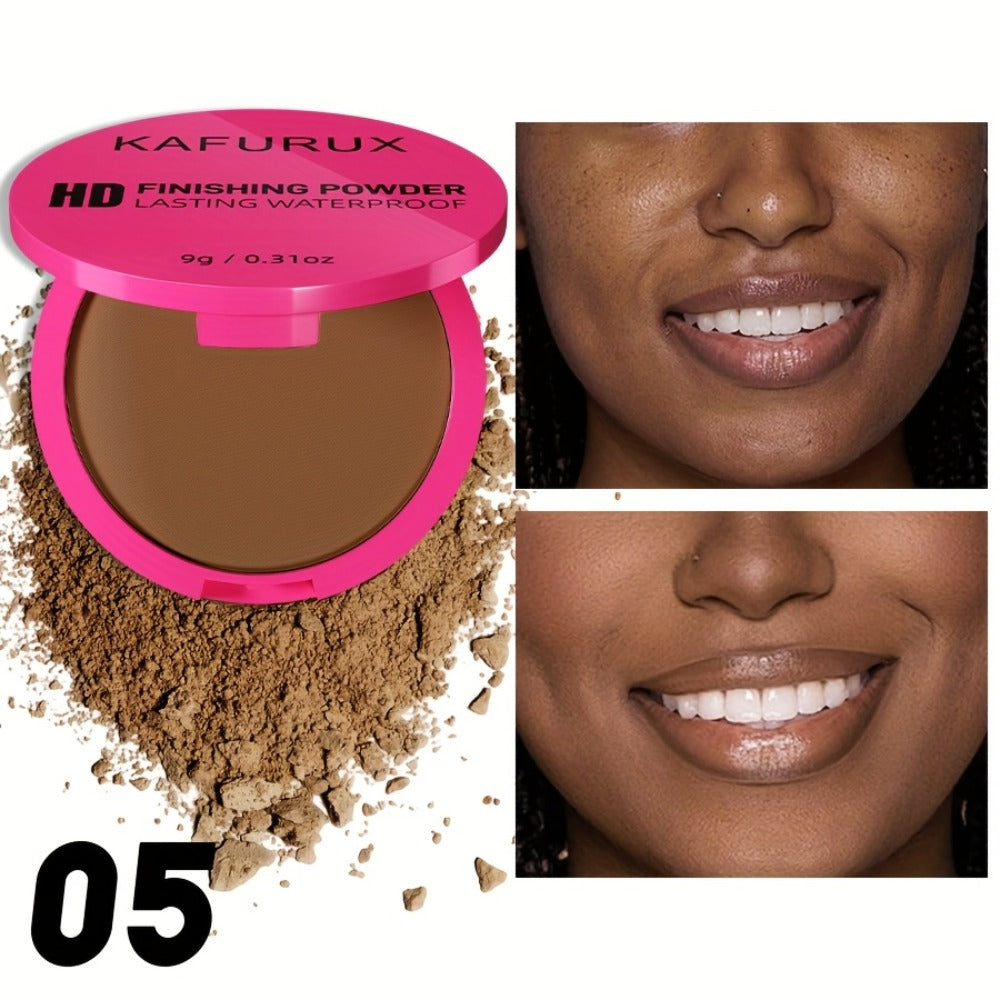 Pressed Powder Foundation 2 Pcs Set Waterproof Sweatproof Lightweight Buildable Coverage, for Makeup, Travel and Everyday Vanity Use