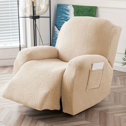 Sofa Cover Big-Leaf Jacquard High-Stretch Recliner Slipcover for 1, 2 or 3 Seats and Console Loveseats