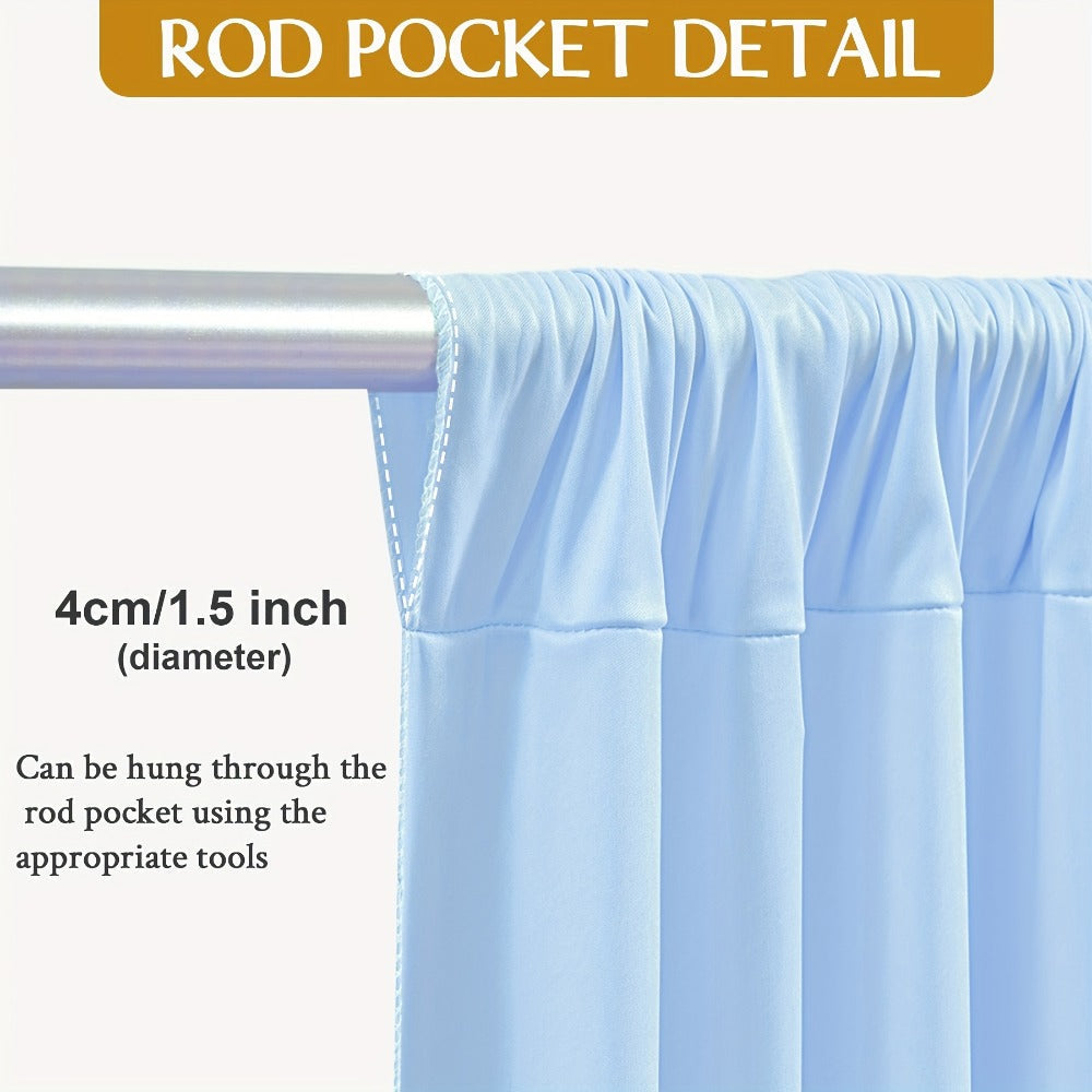 Photography Backdrop 4-Pack 5x10ft Polyester Spandex Background Cloth | Wrinkle-Resistant, Soft & Smooth with Pole Pockets | Wedding