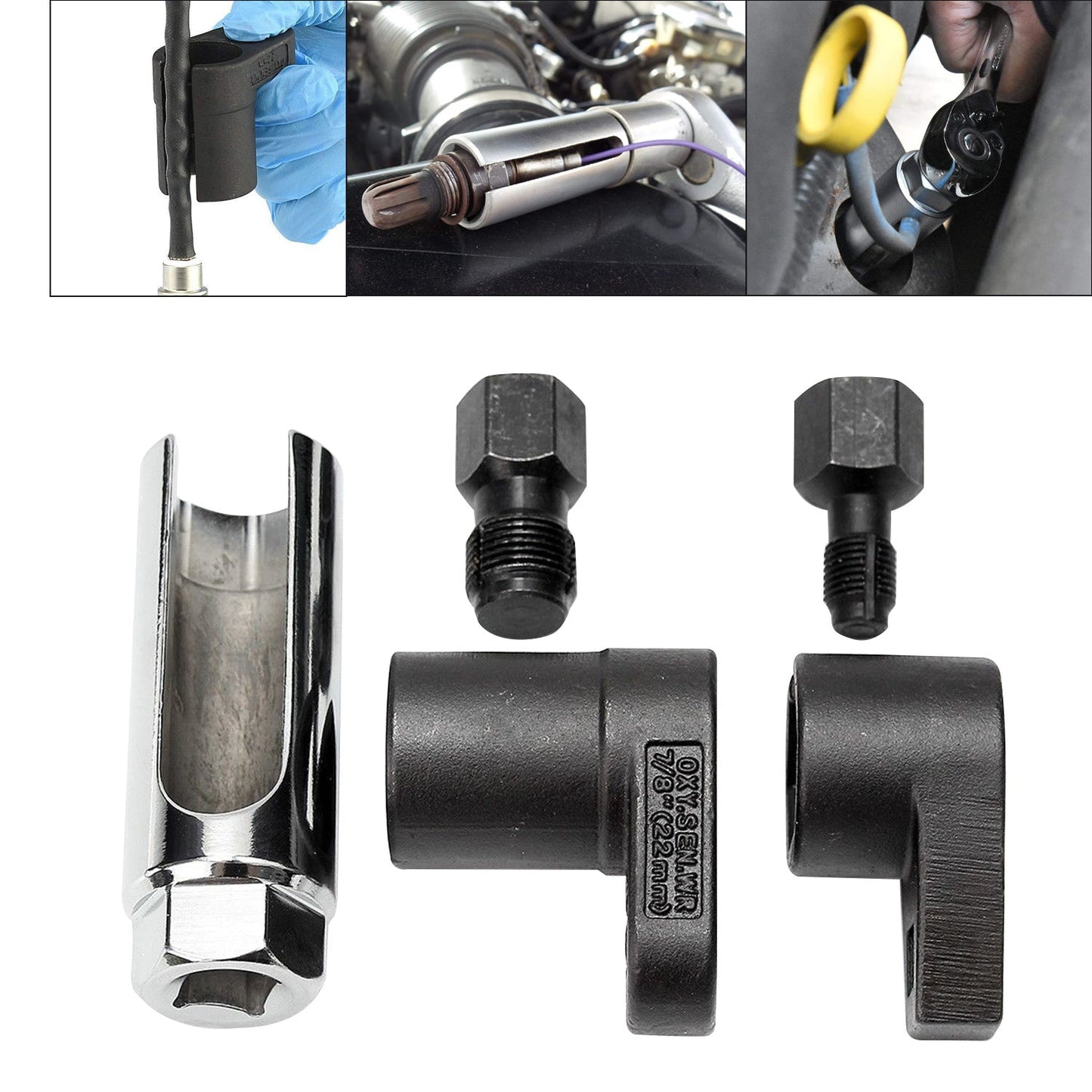 Oxygen Sensor Socket Set – Professional Removal & Installation Tool Kit for All Vehicles, Universal 22mm Slotted Design