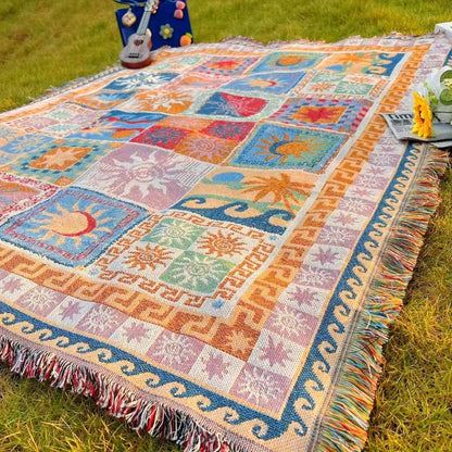 Outdoor Blanket Picnic Blanket Thickened | Waterproof Camping Blanket Beach Blanket Sofa Blanket Garden Mat