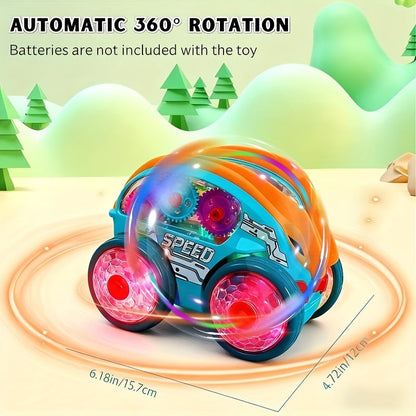 Dump Truck Toy Car with Colorful LED Lights & Music, Auto Rolling Construction Vehicle Toy for Toddlers Kids Ages 2+