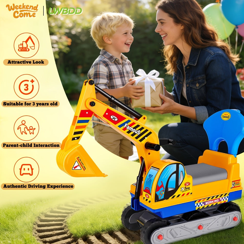 Ride-On Excavator Toy for Kids with Manual Digging Arm with the Listed Color, Size or Set Options for Everyday Use