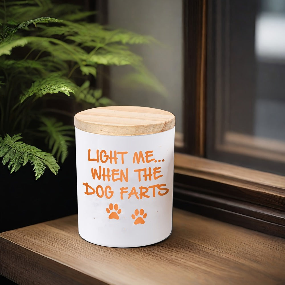 Funny Dog Mom Gift Lavender Scented Soy Wax Candle Engraved Glass Jar with Crystal 12Hr Burn for Everyday Face, Beard and Body Grooming