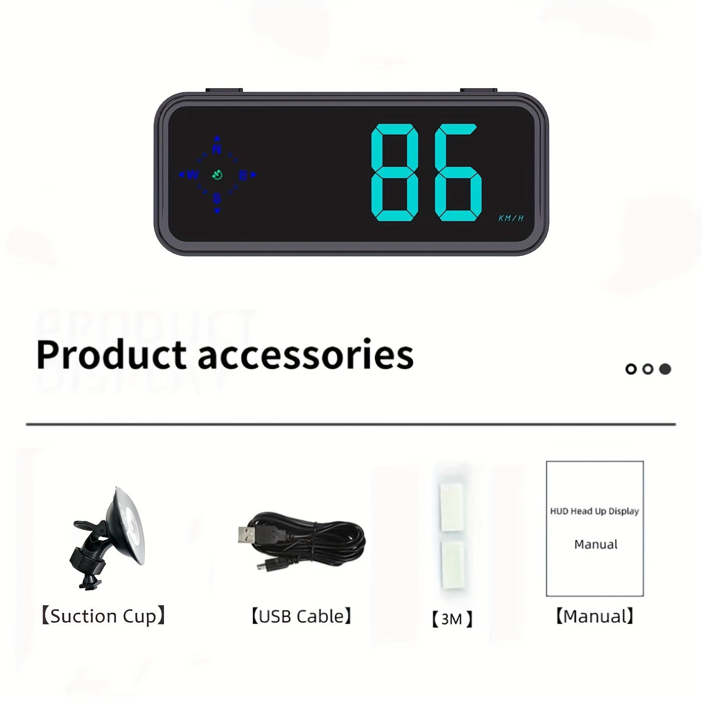 GPS HUD Speedometer Head Up Display – Digital Car Speed Meter Plug & Play, KMH MPH Switch, Multi-Color Display for All Vehicles