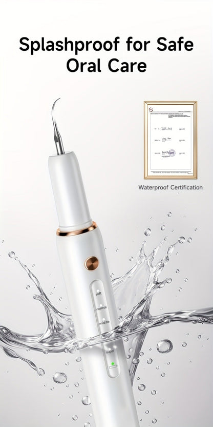 Ultrasonic Tartar Remover Electric Tooth Cleaner 5-Speed IPX6 Waterproof USB Rechargeable Dental Scaler