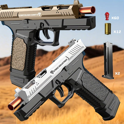 G17 Bullet Toy Gun for Boys, Rapid Fire Foam Dart Blaster Pistol, Realistic Textured Grip, Outdoor Shooting Game Toy
