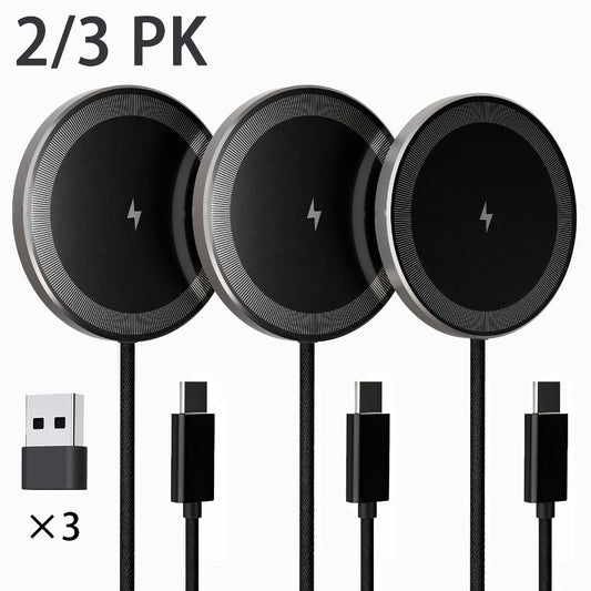 Magnetic Wireless Charging Pad Multi-Pack in White or Black with Two- or Three-Piece Checkout Options