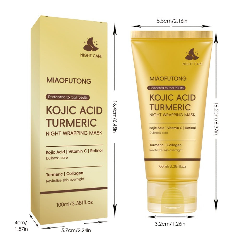 Kojic Acid Turmeric Face Mask with Vitamin C, Peeling Mask for, Deep Cleansing, Oil Control & Glowing Skin
