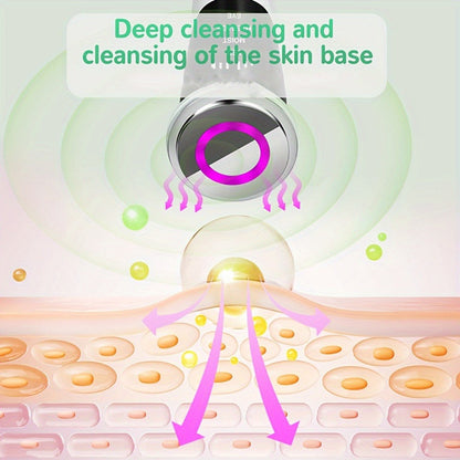 Cold Photon LED Beauty Massager 4-in-1 for Face Neck Eye, USB Rechargeable Skin Care Device Puffiness Reducer Gift for Women