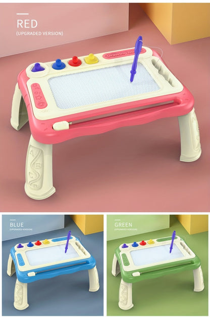 Kids Drawing Board Easel Upgraded with 4 Stamps & Paintbrush with the Listed Color, Size or Set Options for Everyday Use