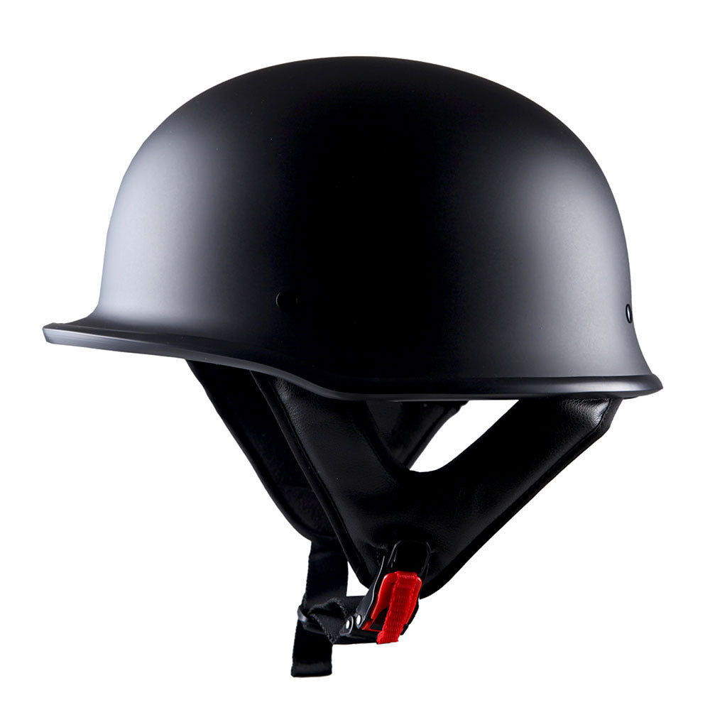German Style Motorcycle Half Face Helmet – Novelty Skull & Carbon Fiber Design, UV Glossy Finish, Removable Washable Padding