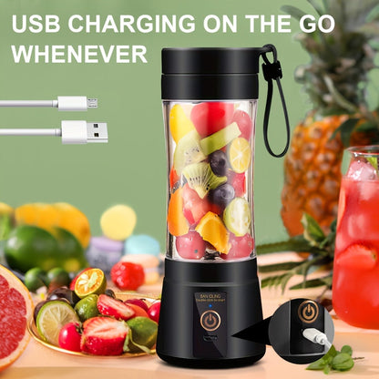 12.85-Ounce Six-Blade Slim Portable Blender Cup with Rechargeable Base and Five Color Options