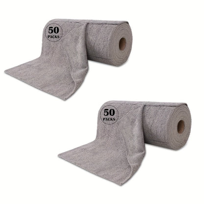 Microfiber Cleaning Cloths 100 Pack Reusable Washable Tear-Away Towel Roll 12x12 – Absorbent Rags & Dishcloths for Kitchen, Bathroom