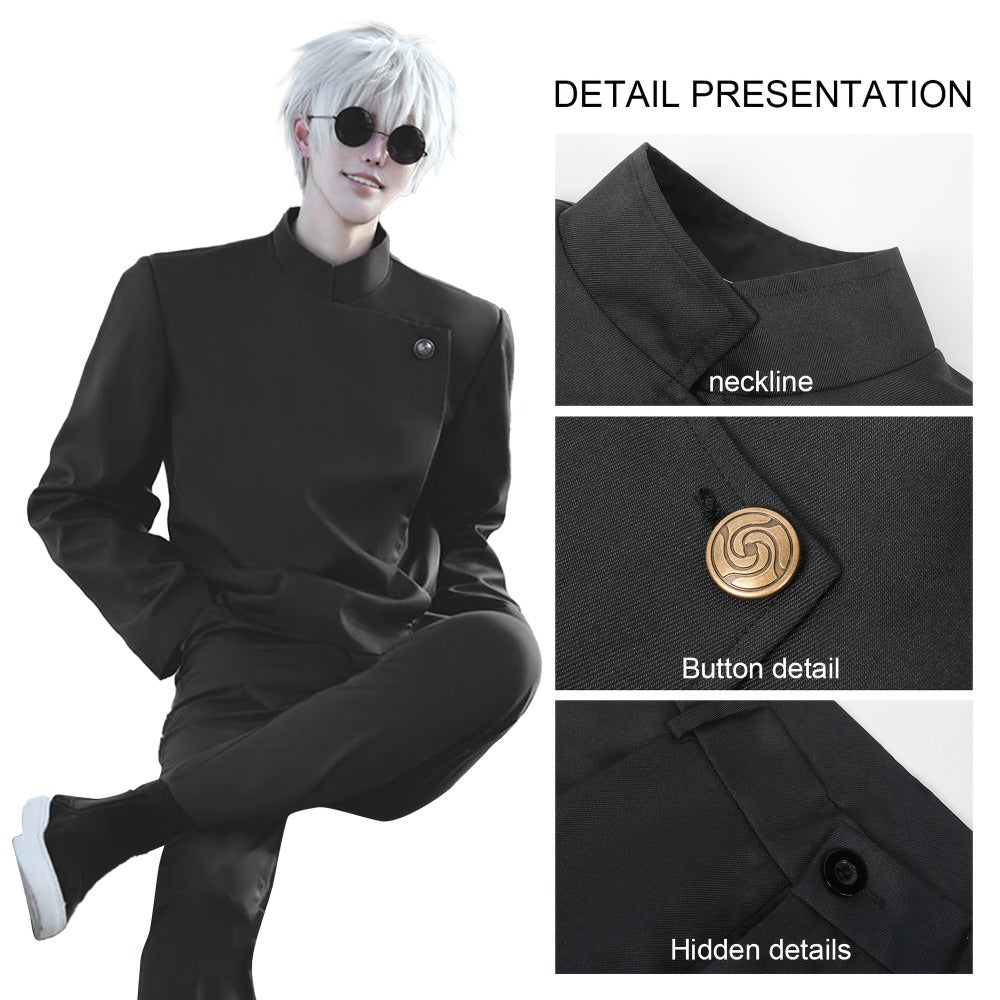 Jujutsu Kaisen Cosplay Costume Uniform, High School Satoru Gojo & Suguru Geto Outfit Set for Men