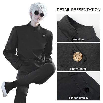 Jujutsu Kaisen Cosplay Costume Uniform, High School Satoru Gojo & Suguru Geto Outfit Set for Men