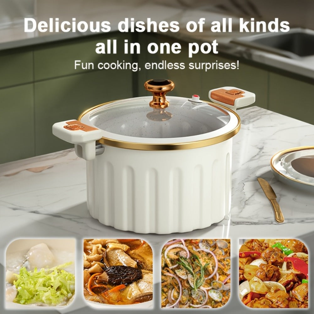 Enamel Cooking Pot Large, Nonstick Double-Handle Stew Pot for Stewing, Boiling & Baking for Entryways, Bedrooms and Living Spaces