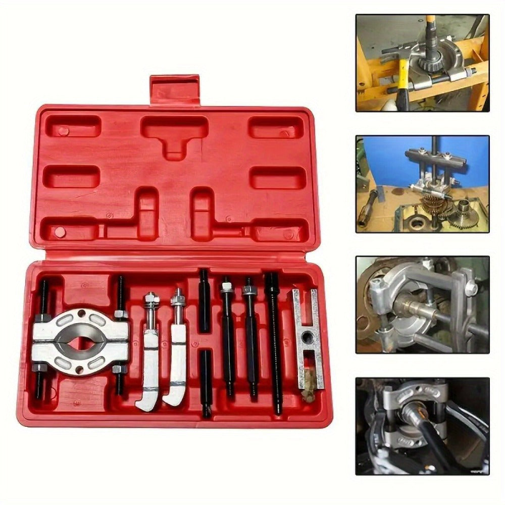 Bearing Puller Set 9-Piece – Gearbox Bearing Removal Tool Kit for Automotive & Mechanical Repair, Internal External Bearing Extractor
