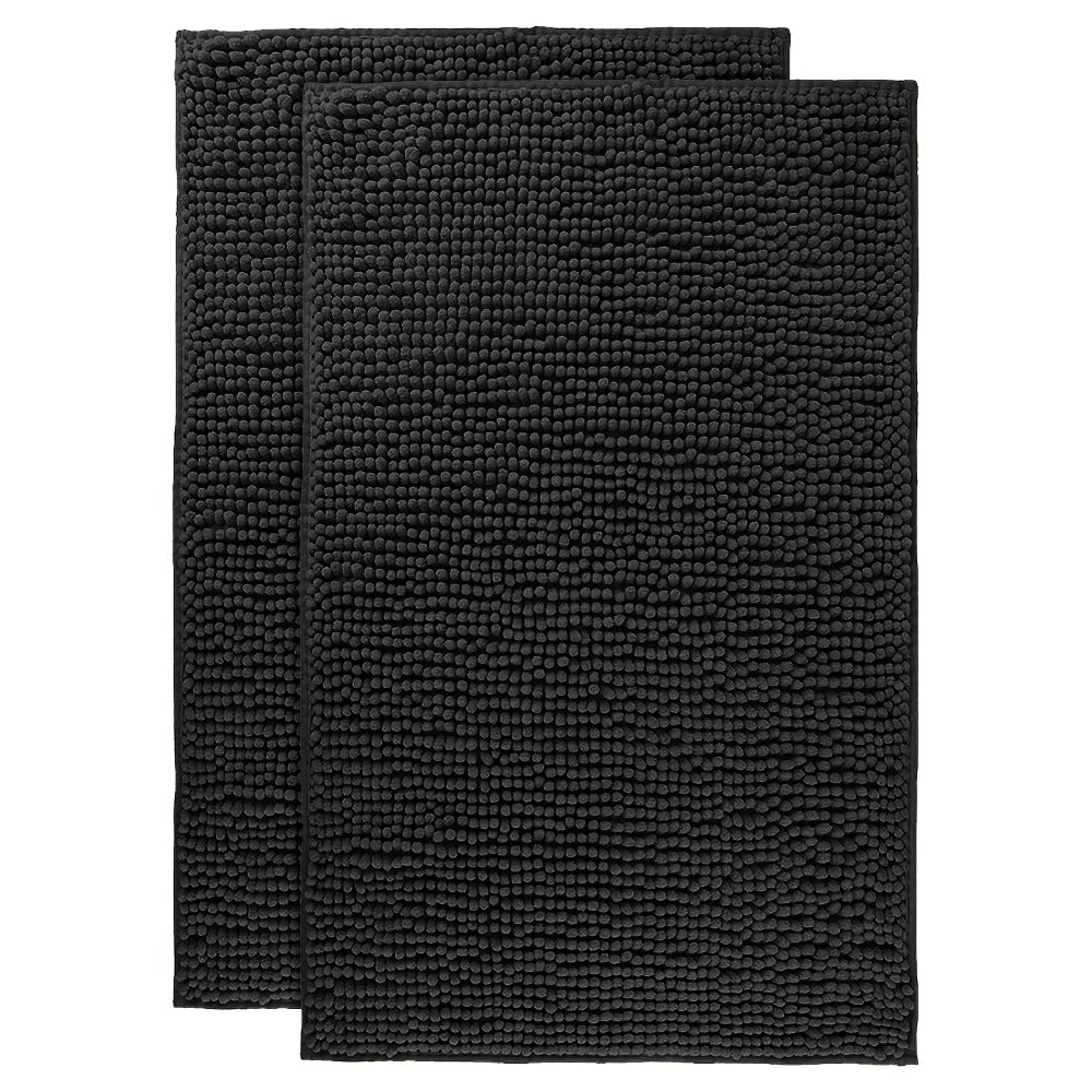 Chenille Bath Rug Extra Thick Bathroom Mat, Multiple Sizes & Colors for Entryways, Bedrooms and Living Spaces