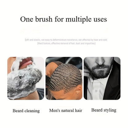 360 Wave Brush for Men with Heavy-Duty Nylon Bristles & Non-Slip ABS Handle – Professional Wave Training, Curl Defining & Updo Styling Tool