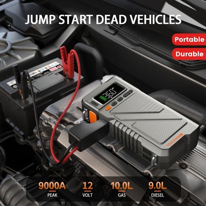 6000A/8000A Jump Starter with 150PSI Air Compressor – 7-in-1 Jump Box with Digital Tire Inflator, Portable Car Battery Charger for 12V