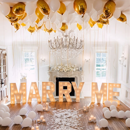 Marquee Letter Lights White LED - 3FT Light Up Letters A-Z for Birthday, Anniversary, Wedding & Party Decor