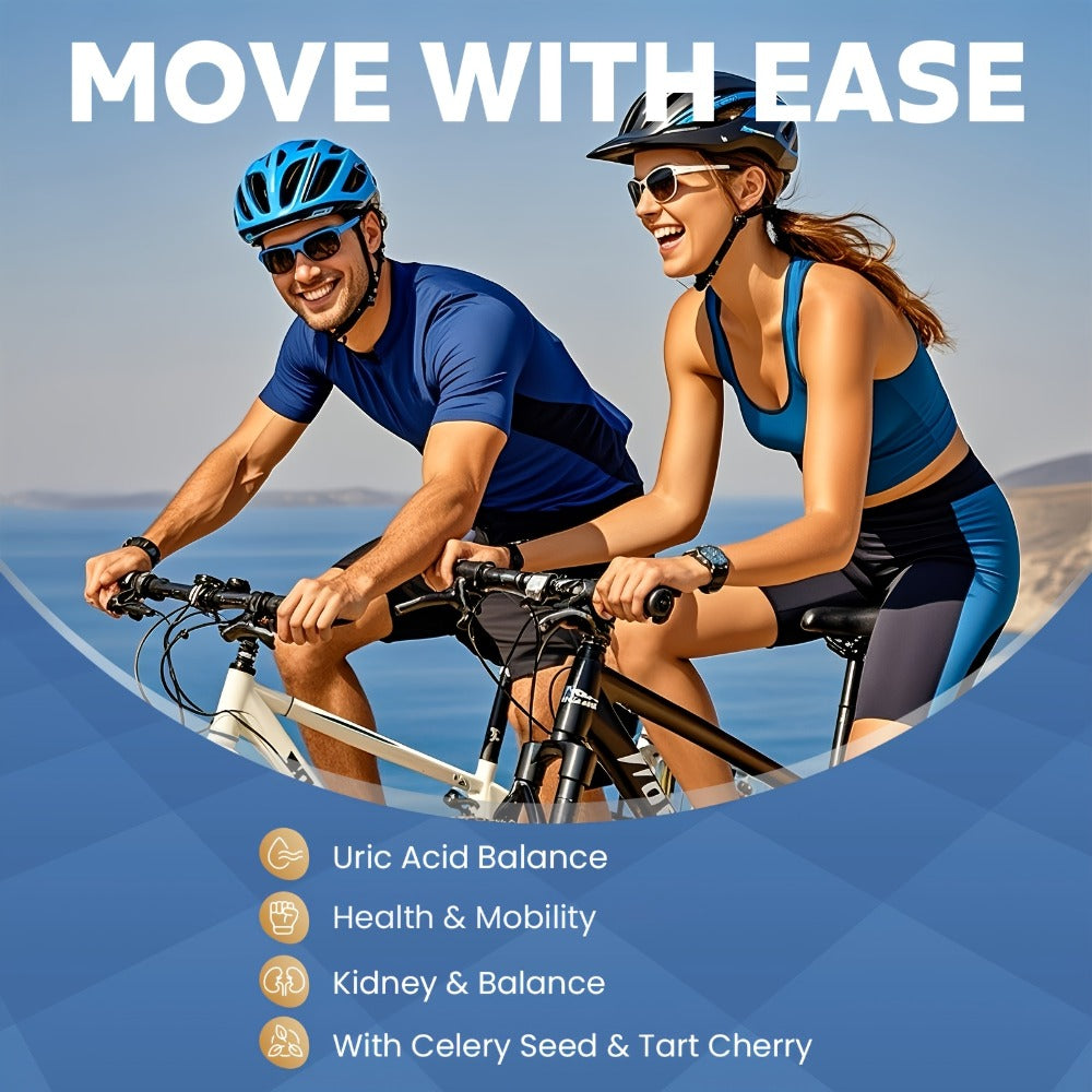 Uric Acid Balance Supplement 100 Capsules 50 Day Supply with Tart Cherry, Celery Seed & Citric Acid for Kidney Health