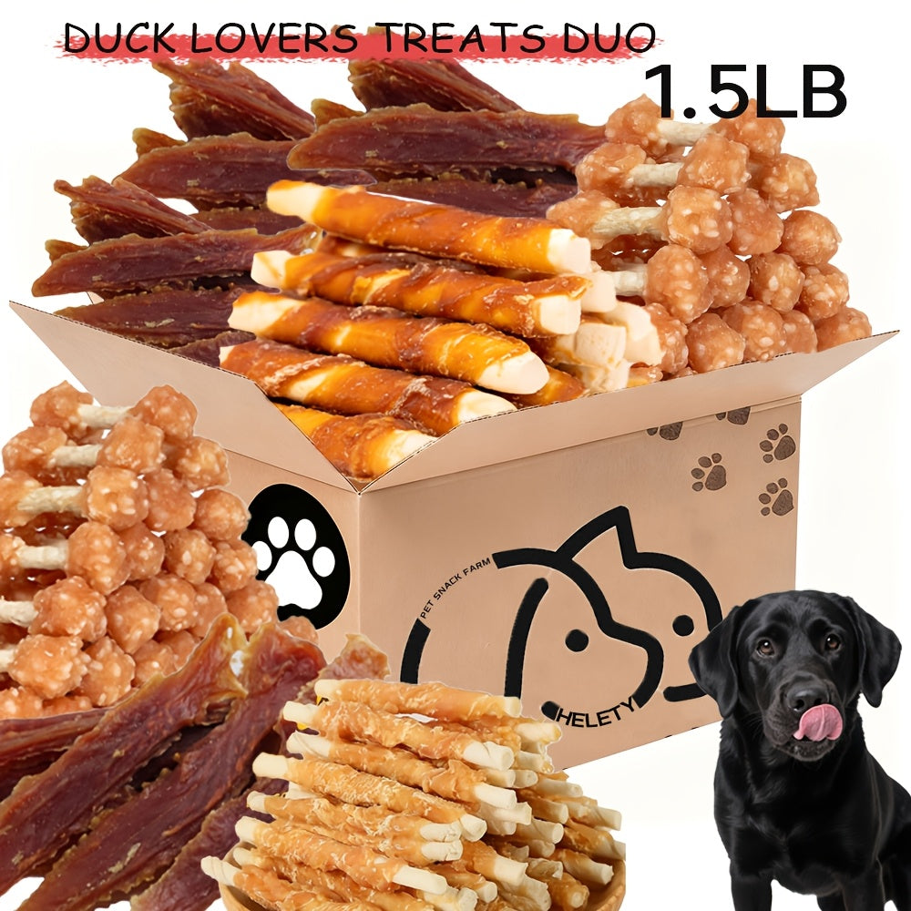 Duck Jerky Dog Treats Bundle High Protein Chews Grain Rawhide Free Daily Snacks for Small Medium Large Breeds Duck Lovers Dried Meat Bites