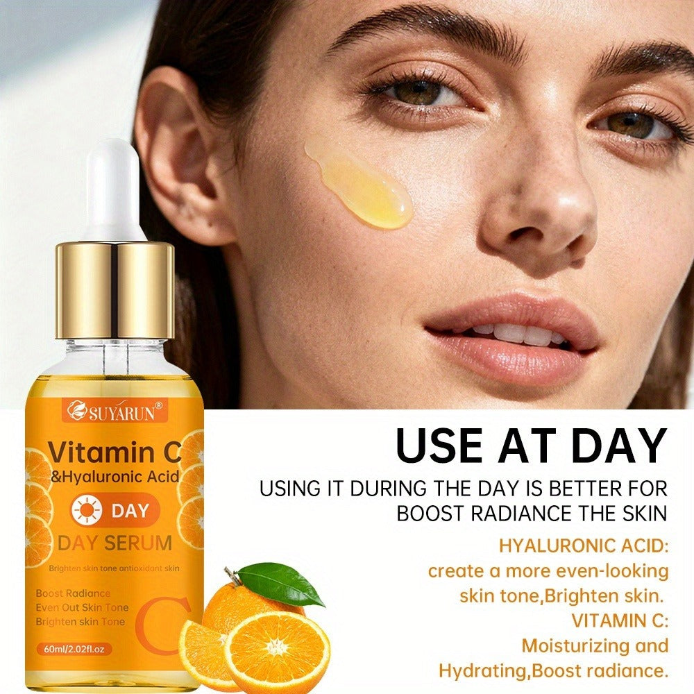 Face Serum Set 4-Piece Day & Night with Vitamin C Retinol Hyaluronic Acid Ceramide - Deep for Bath Time, Home Spa and Personal Care