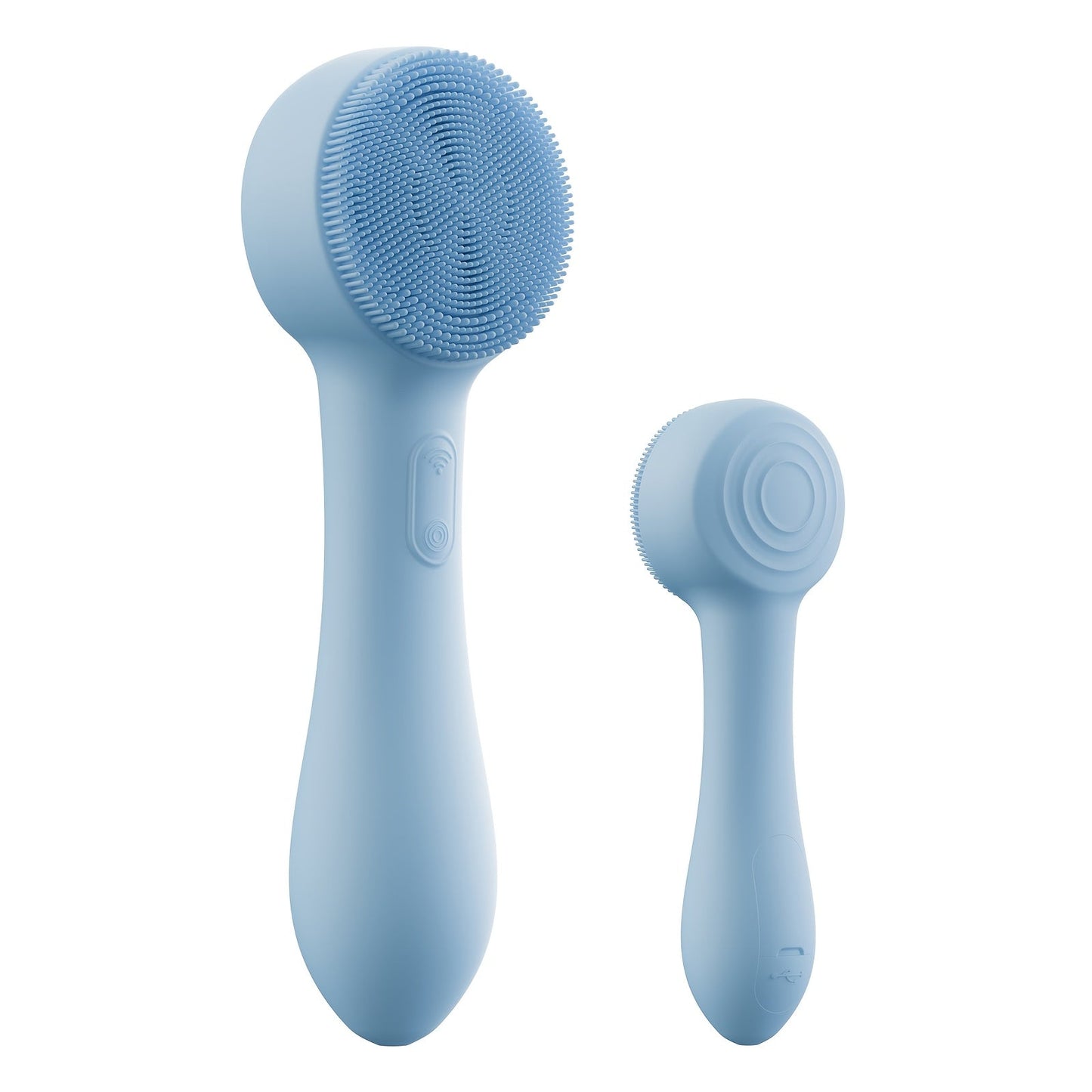Silicone Facial Cleansing Brush Electric Face Scrubber 12000 Vibrations IPX7 USB Rechargeable Heat Massage for Home or Salon Spa Use