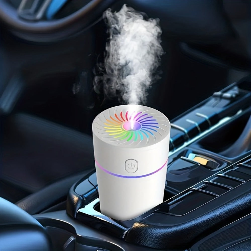 USB Cool Mist Humidifier with Color-Changing Night Light, Portable Desktop Car Aromatherapy Humidifier Nano Fine Mist Facial Steamer