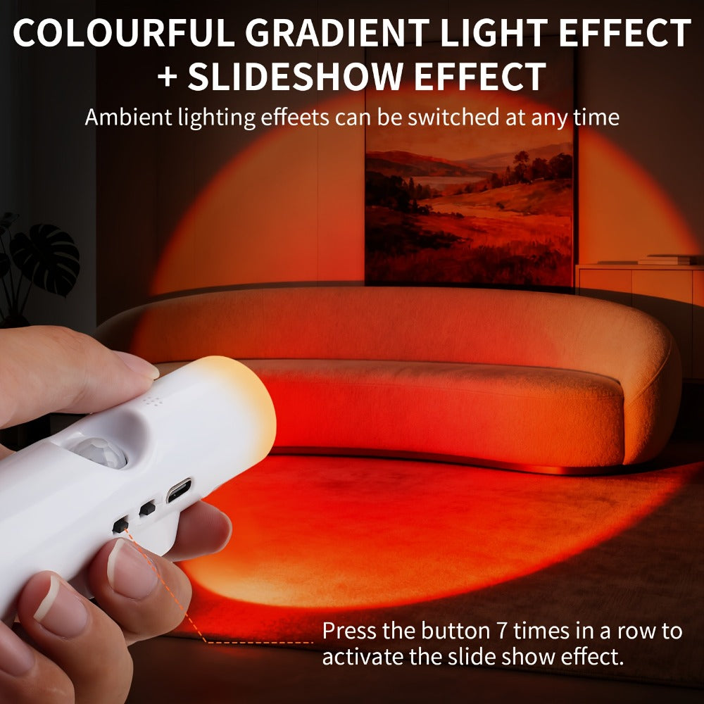 RGB Magnetic Night Light LED Ambient, Multi-Color Motion Sensor, No-Drill Magnetic Install, Long Battery Life for Living Room