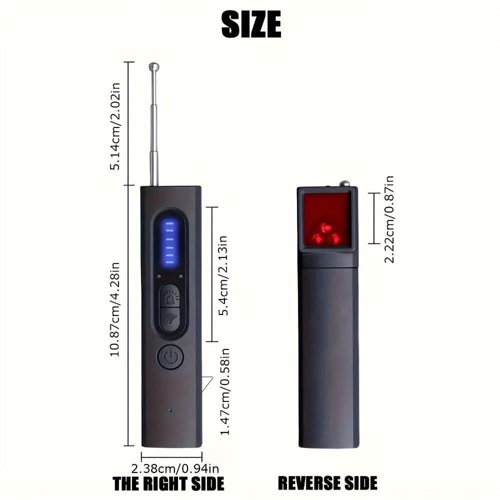 Anti Spy Hidden Camera Detector RF Signal Scanner Portable Bug Detector, GPS Tracker Finder, Listening Device Detector
