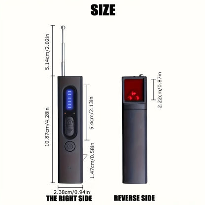 Anti Spy Hidden Camera Detector RF Signal Scanner Portable Bug Detector, GPS Tracker Finder, Listening Device Detector