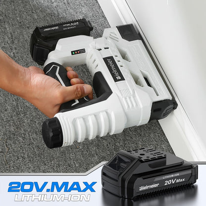 Cordless Stapler Brad Nailer 2-in-1 4V / 20V No Compressor, with Battery, Charger & 1600pcs Nails & Staples