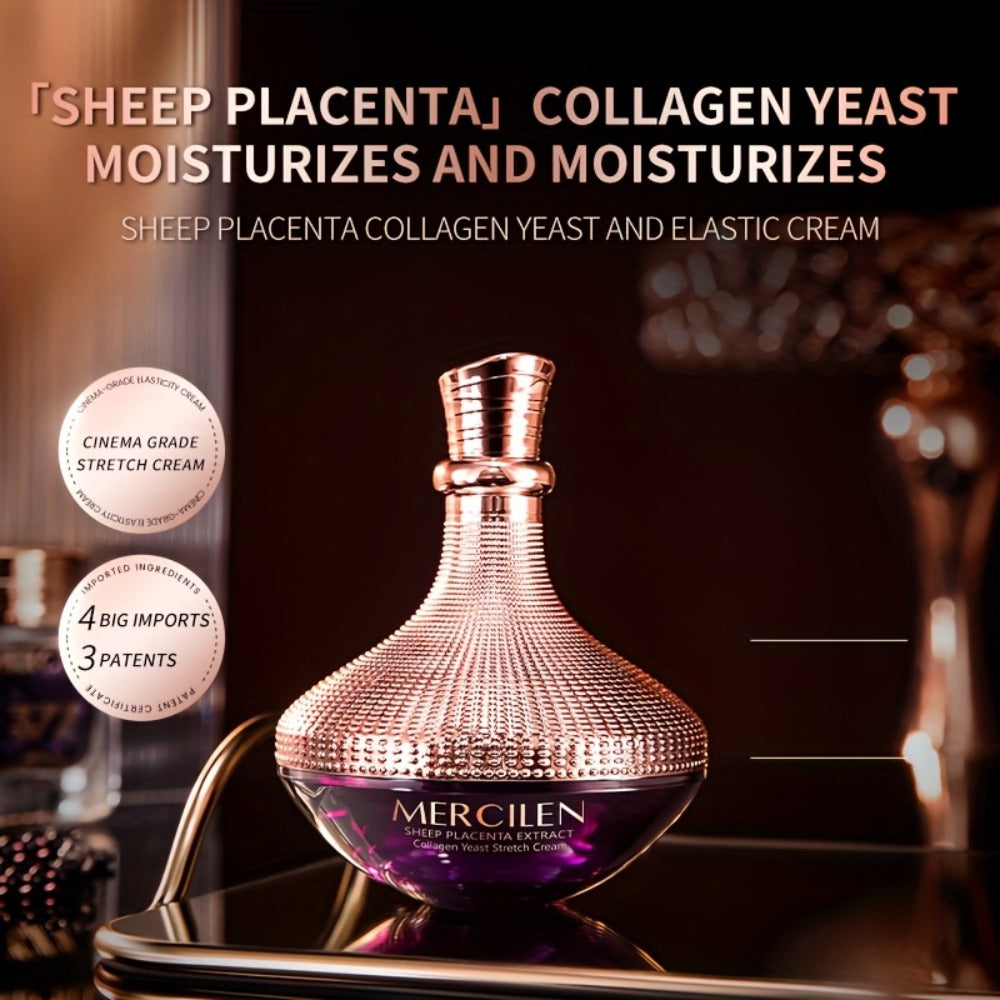 Collagen Face Cream 50g with Sheep Placenta, Hyaluronic Acid & Niacinamide, Deep with Plant Squalane for Firm