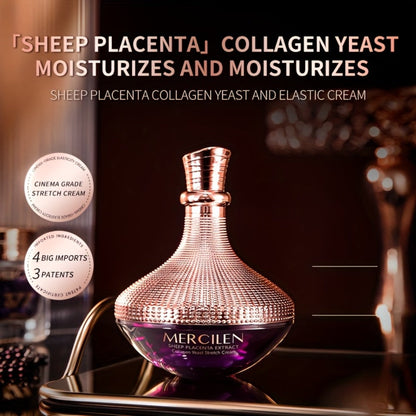 Collagen Face Cream 50g with Sheep Placenta, Hyaluronic Acid & Niacinamide, Deep with Plant Squalane for Firm